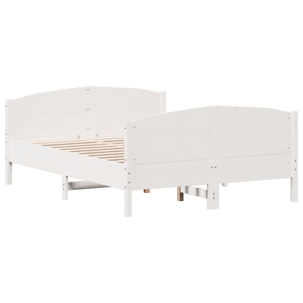 vidaXL Bed Frame without Mattress White 160x200 cm Solid Wood Pine