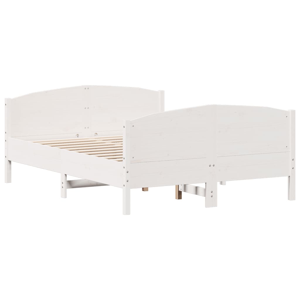 vidaXL Bed Frame without Mattress White 160x200 cm Solid Wood Pine
