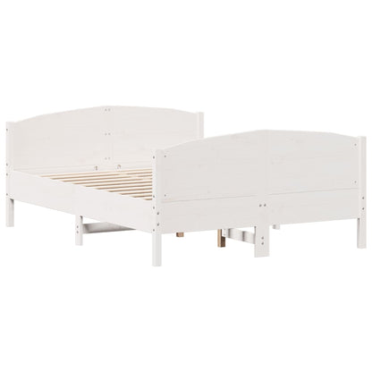 vidaXL Bed Frame without Mattress White 160x200 cm Solid Wood Pine