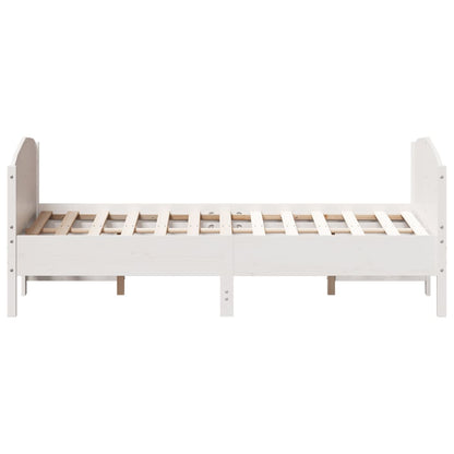 vidaXL Bed Frame without Mattress White 140x200 cm Solid Wood Pine