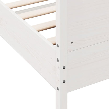 vidaXL Bed Frame without Mattress White 140x200 cm Solid Wood Pine