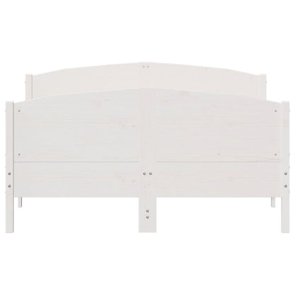 vidaXL Bed Frame without Mattress White 120x200 cm Solid Wood Pine