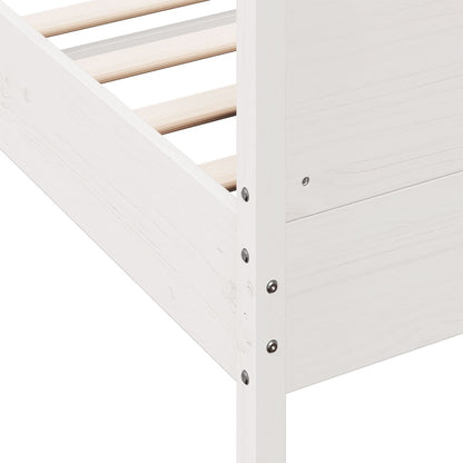 vidaXL Bed Frame without Mattress White 140x190 cm Solid Wood Pine