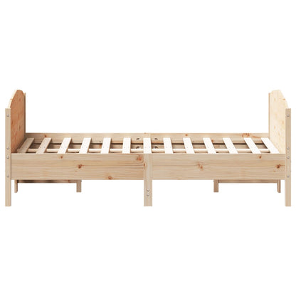 vidaXL Bed Frame without Mattress 120x190 cm Small Double Solid Wood Pine