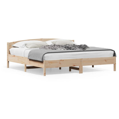 vidaXL Bed Frame | Natural Wood | Solid Pine wood | Super King | Bed Frame