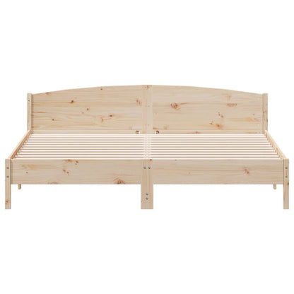 vidaXL Bed Frame | Natural Wood | Solid Pine wood | Super King | Bed Frame