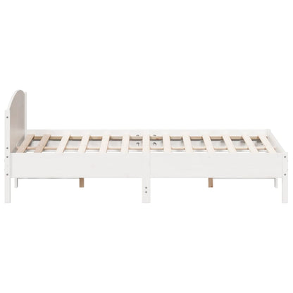 vidaXL Bed Frame | White | Solid pine wood | Super King | Bed Frame