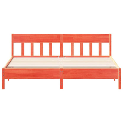 vidaXL Bed Frame without Mattress Wax Brown 200x200 cm Solid Wood Pine