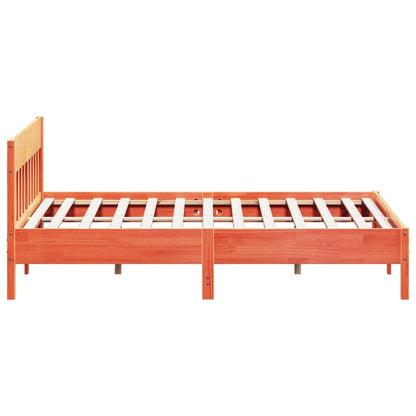 vidaXL Bed Frame without Mattress Wax Brown 200x200 cm Solid Wood Pine