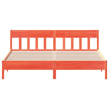 vidaXL Bed Frame without Mattress Wax Brown 180x200 cm Super King Solid Wood Pine