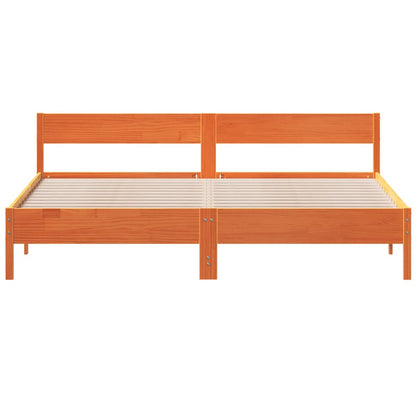 vidaXL Bed Frame without Mattress Wax Brown 180x200 cm Super King Solid Wood Pine