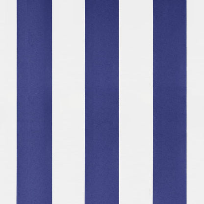 vidaXL Free Standing Awning Blue and White 400x300 cm Fabric and Steel