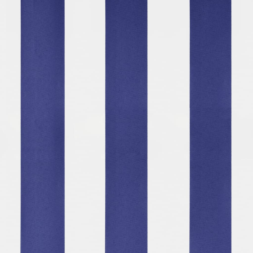 vidaXL Free Standing Awning Blue and White 600x300 cm Fabric and Steel