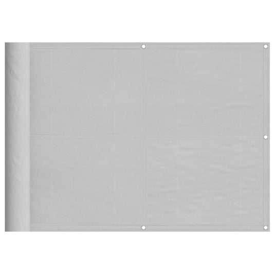 vidaXL Balcony Screen Light Grey 75x400 cm 100% Polyester Oxford