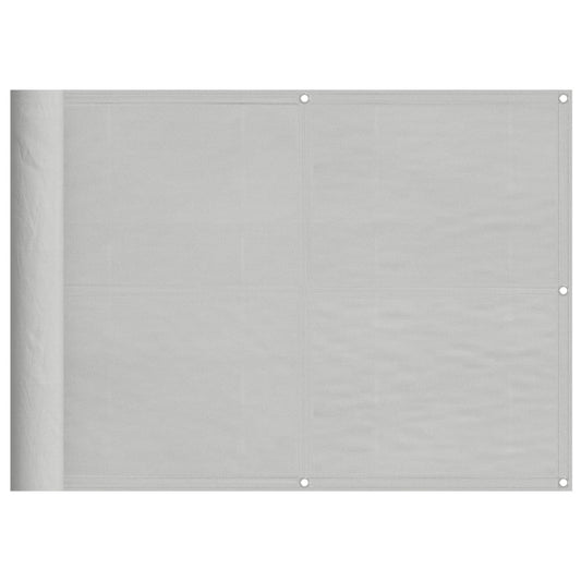 vidaXL Balcony Screen Light Grey 75x500 cm 100% Polyester Oxford
