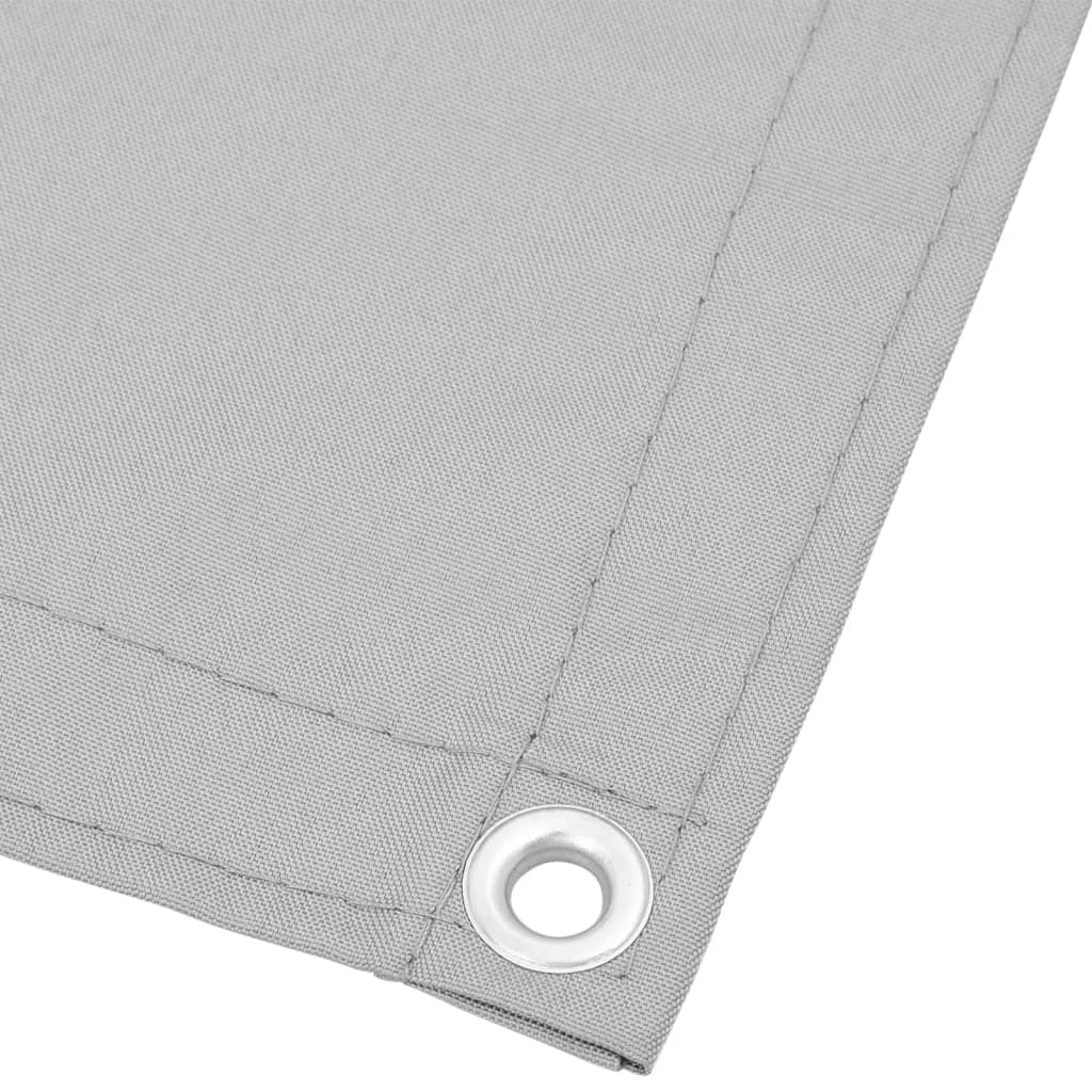 vidaXL Balcony Screen Light Grey 75x500 cm 100% Polyester Oxford