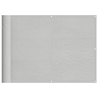 vidaXL Balcony Screen Light Grey 75x600 cm 100% Polyester Oxford