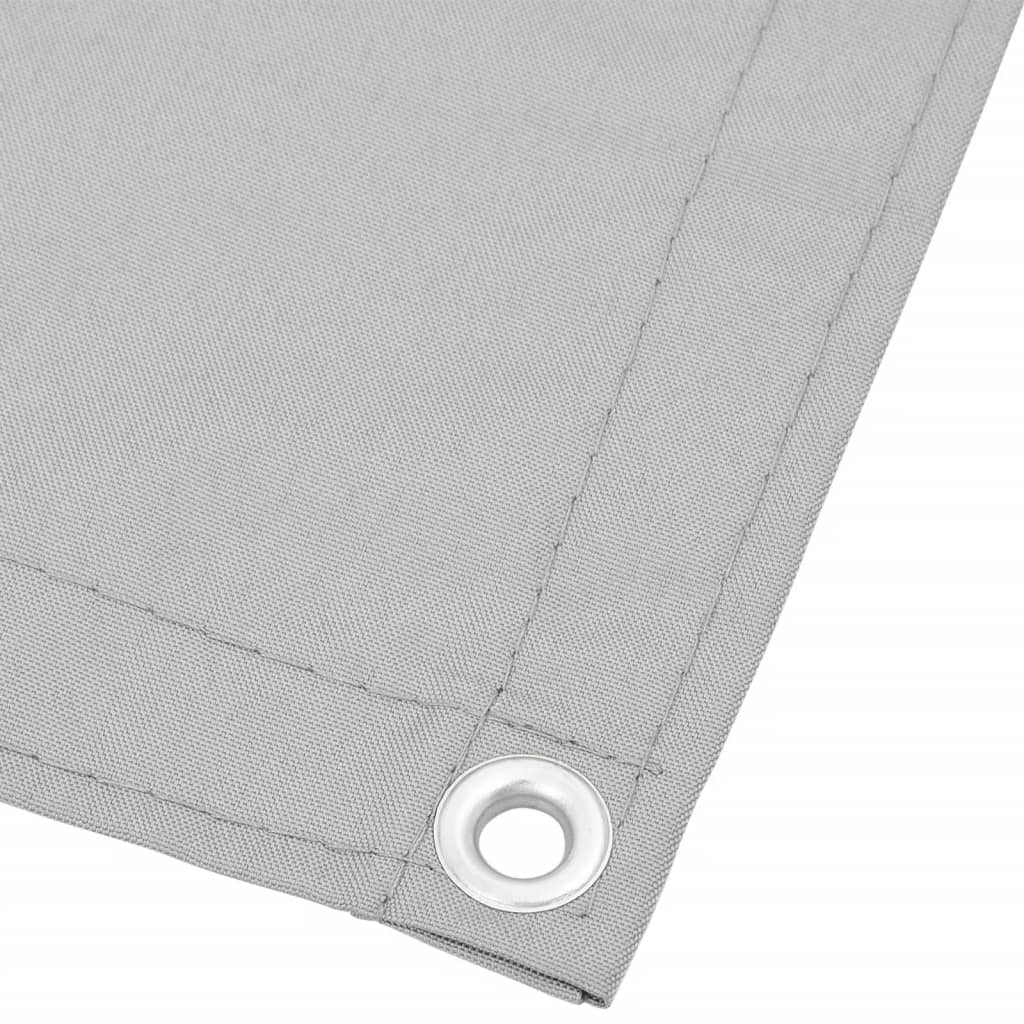 vidaXL Balcony Screen Light Grey 75x600 cm 100% Polyester Oxford