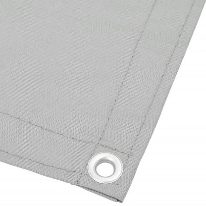 vidaXL Balcony Screen Light Grey 75x600 cm 100% Polyester Oxford