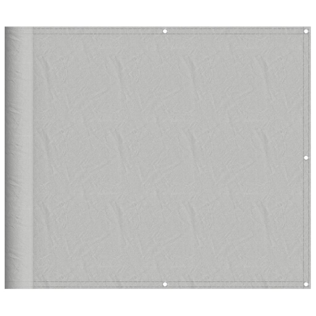vidaXL Balcony Screen Light Grey 90x300 cm 100% Polyester Oxford