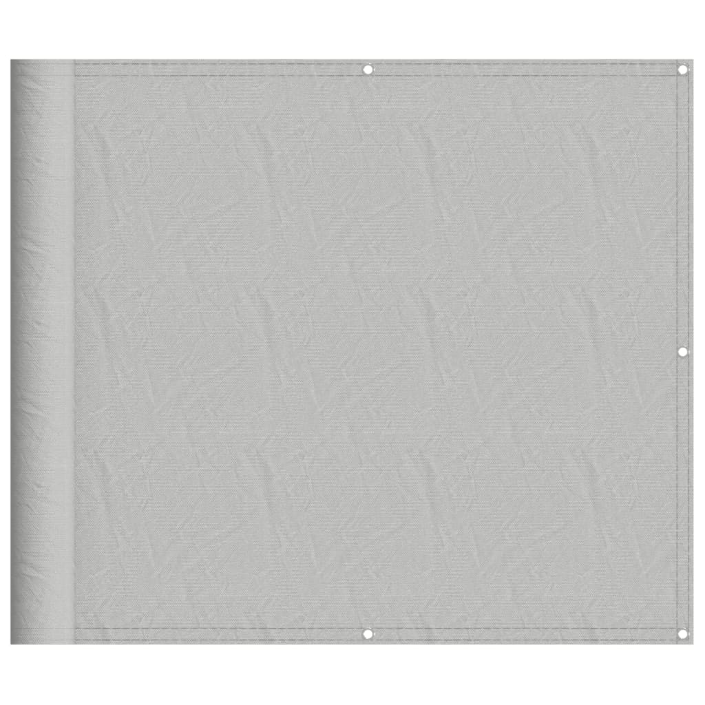 vidaXL Balcony Screen Light Grey 90x400 cm 100% Polyester Oxford