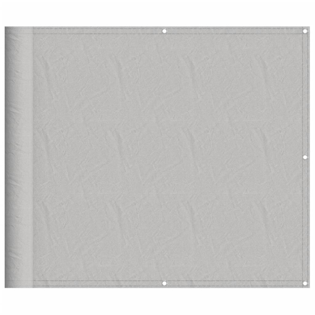 vidaXL Balcony Screen Light Grey 90x500 cm 100% Polyester Oxford