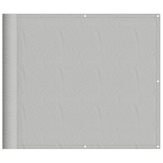 vidaXL Balcony Screen Light Grey 90x600 cm 100% Polyester Oxford