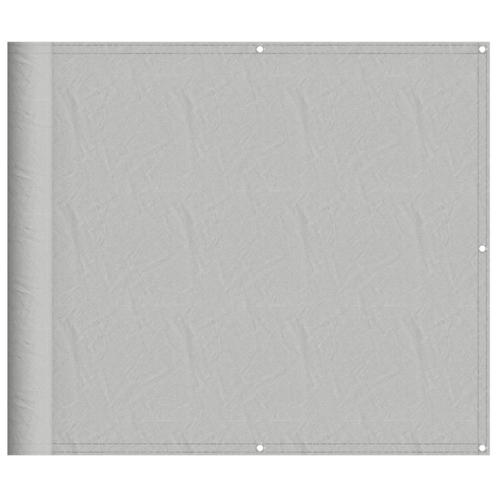 vidaXL Balcony Screen Light Grey 90x600 cm 100% Polyester Oxford
