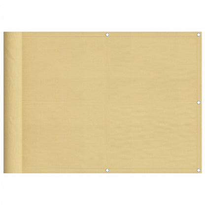 vidaXL Balcony Screen Sand 75x300 cm 100% Polyester Oxford