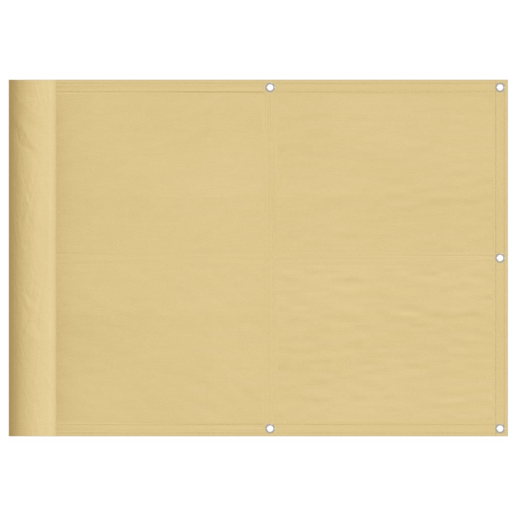 vidaXL Balcony Screen Sand 75x400 cm 100% Polyester Oxford