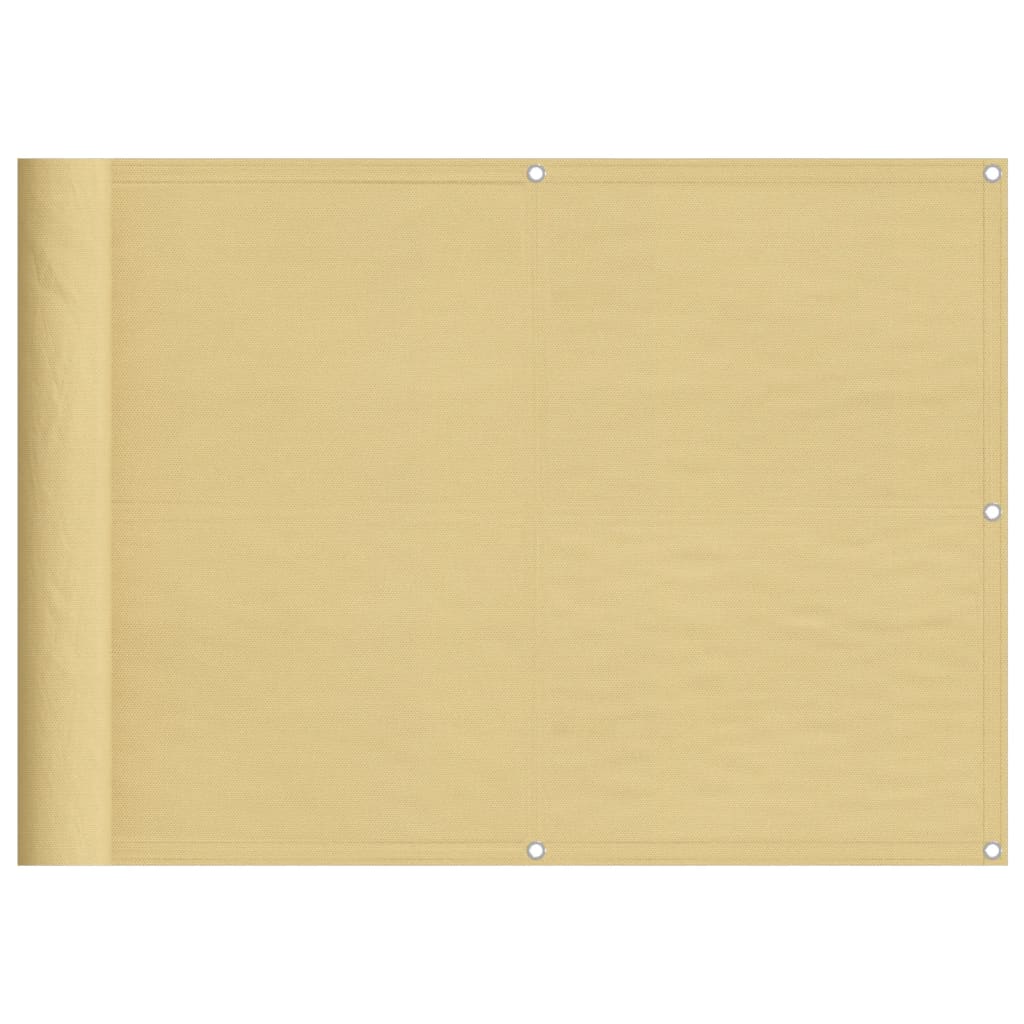 vidaXL Balcony Screen Sand 75x500 cm 100% Polyester Oxford