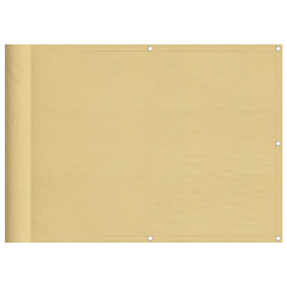 vidaXL Balcony Screen Sand 75x500 cm 100% Polyester Oxford