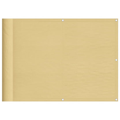 vidaXL Balcony Screen Sand 75x600 cm 100% Polyester Oxford