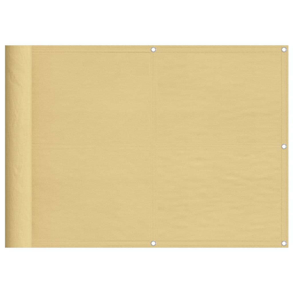 vidaXL Balcony Screen Sand 75x1000 cm 100% Polyester Oxford