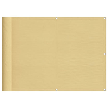vidaXL Balcony Screen Sand 75x1000 cm 100% Polyester Oxford