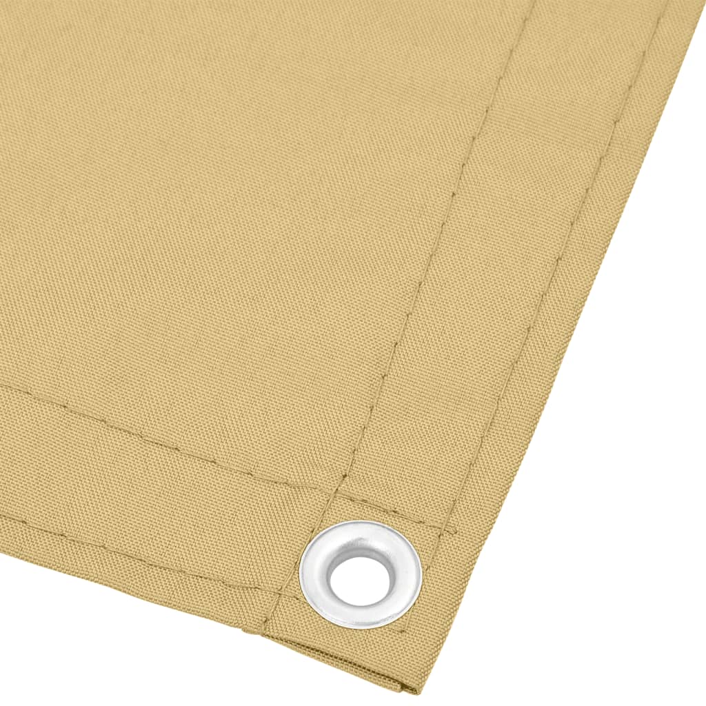 vidaXL Balcony Screen Sand 75x1000 cm 100% Polyester Oxford