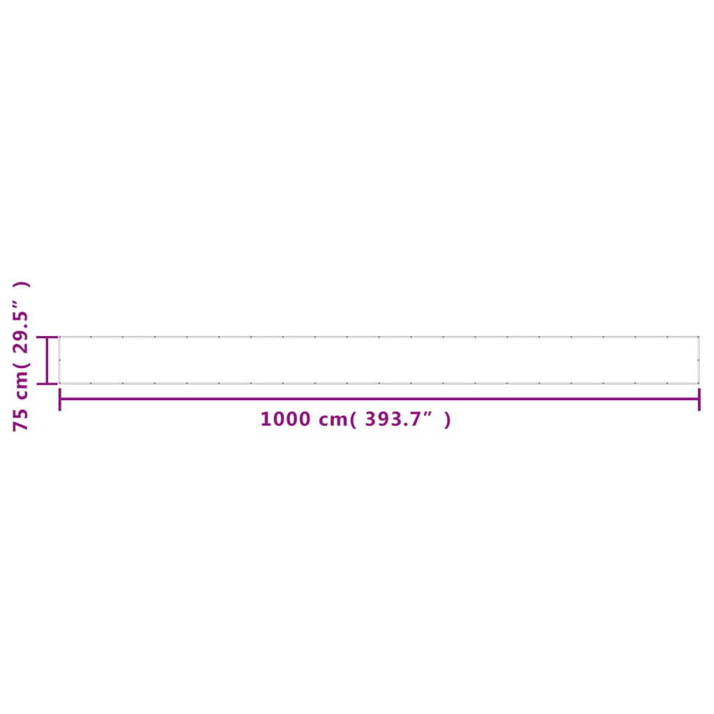 vidaXL Balcony Screen Sand 75x1000 cm 100% Polyester Oxford