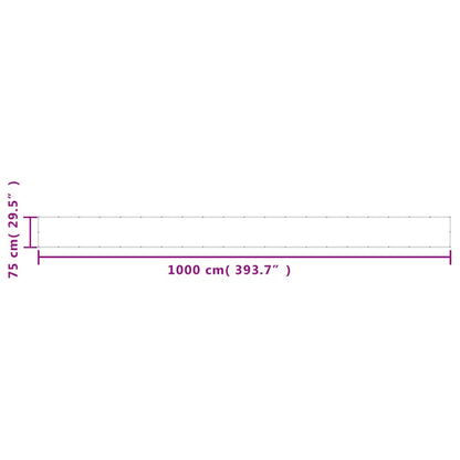 vidaXL Balcony Screen Sand 75x1000 cm 100% Polyester Oxford