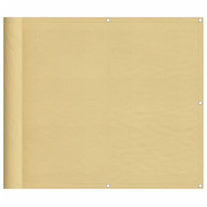 vidaXL Balcony Screen Sand 90x400 cm 100% Polyester Oxford