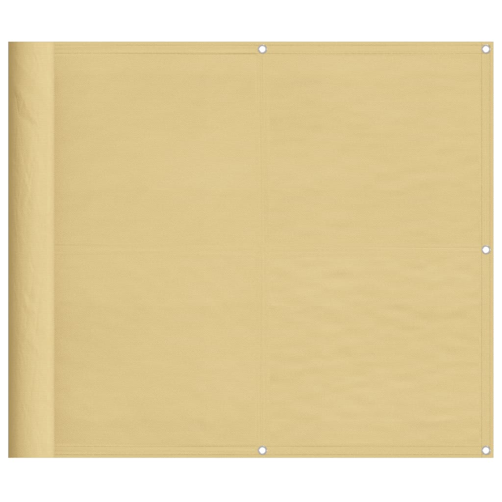 vidaXL Balcony Screen Sand 90x500 cm 100% Polyester Oxford