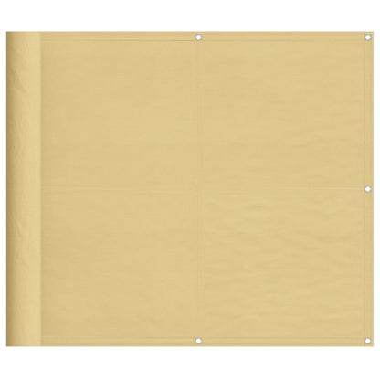 vidaXL Balcony Screen Sand 90x500 cm 100% Polyester Oxford