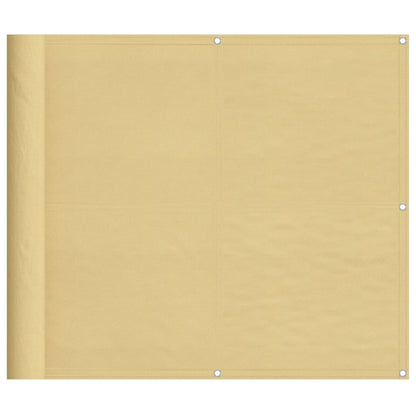 vidaXL Balcony Screen Sand 90x600 cm 100% Polyester Oxford