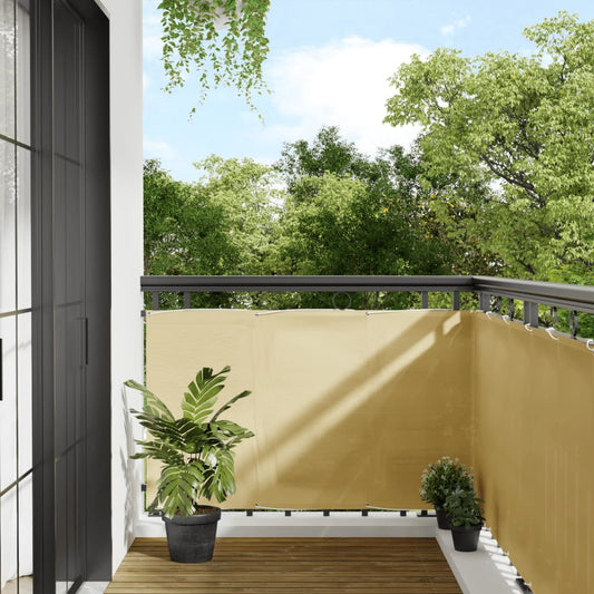 vidaXL Balcony Screen Sand 90x800 cm 100% Polyester Oxford