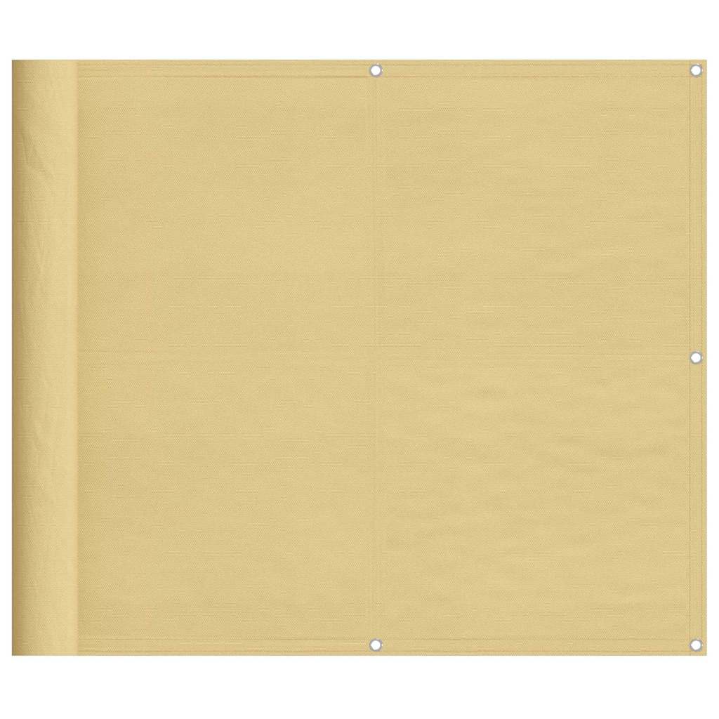 vidaXL Balcony Screen Sand 90x800 cm 100% Polyester Oxford