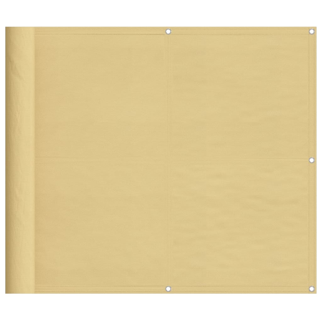vidaXL Balcony Screen Sand 90x1000 cm 100% Polyester Oxford