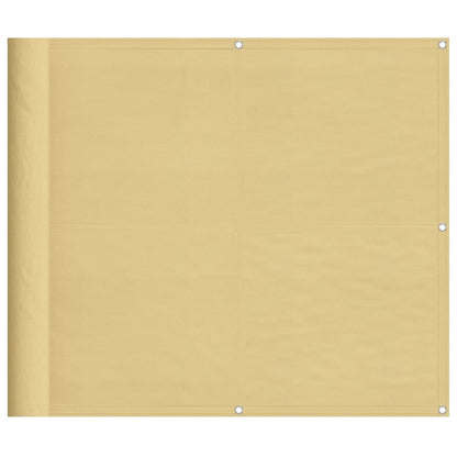 vidaXL Balcony Screen Sand 90x1000 cm 100% Polyester Oxford