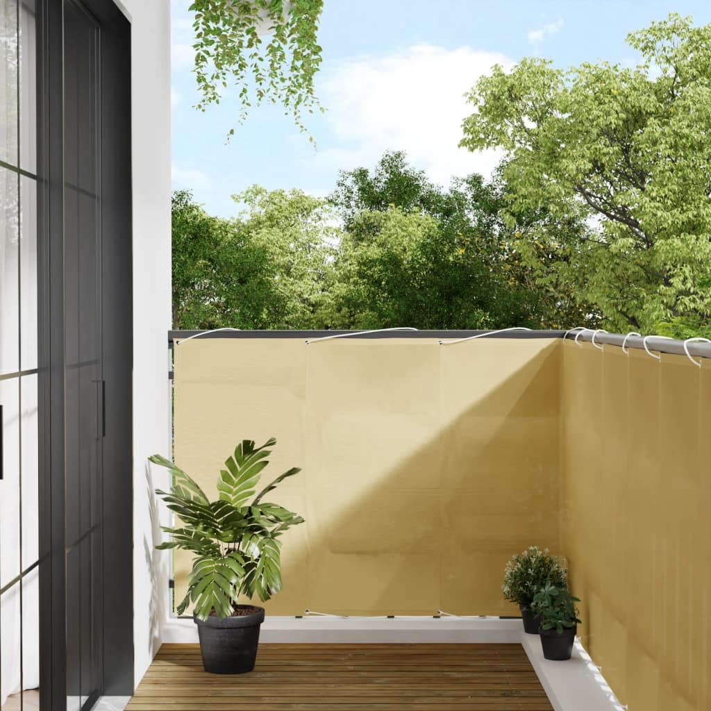vidaXL Balcony Screen Sand 120x700 cm 100% Polyester Oxford