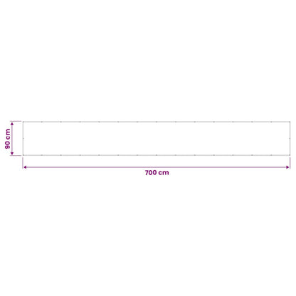 vidaXL Balcony Screen Anthracite 90x700 cm 100% Polyester Oxford