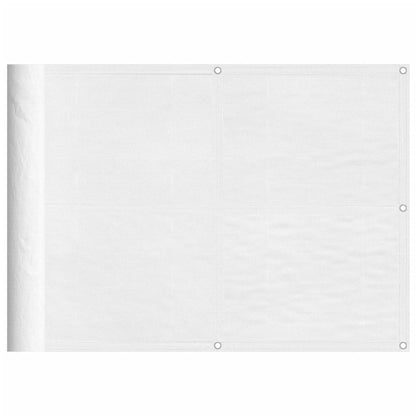 vidaXL Balcony Screen White 75x800 cm 100% Polyester Oxford