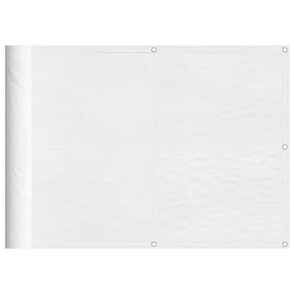vidaXL Balcony Screen White 75x800 cm 100% Polyester Oxford